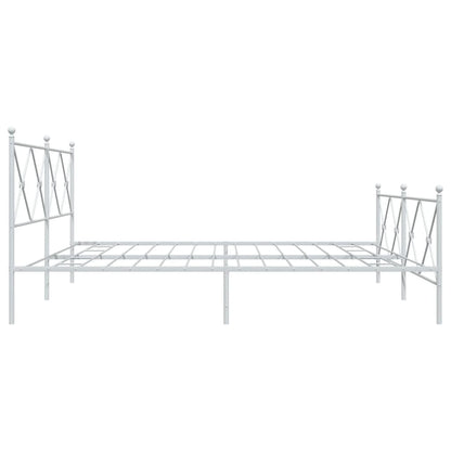 Bed Frame | White | Steel | 200x200 cm | Bed Frame | Rectangular