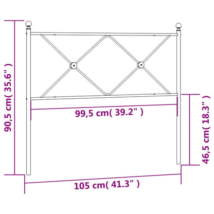 Metal Replace Headboard White 100cm