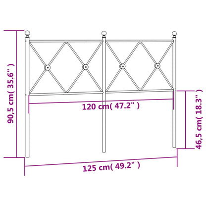 Metal Replace Headboard White 120cm
