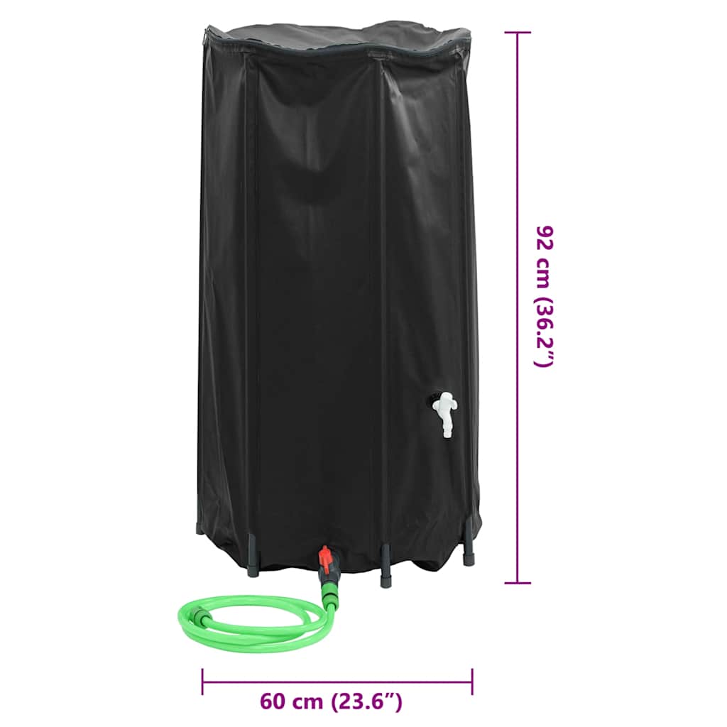 Water Tank with Tap Foldable 250 L PVC