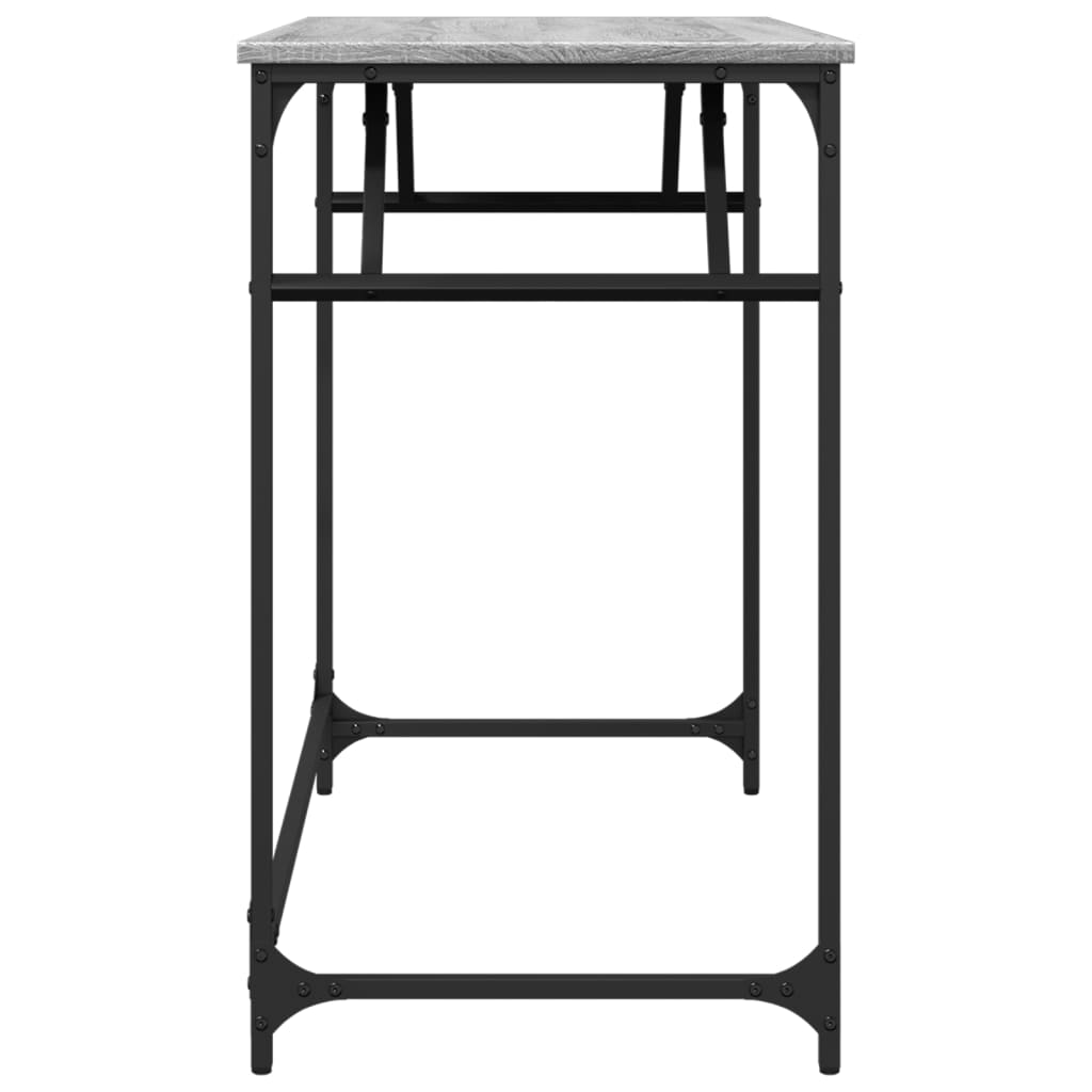 Desk Grey Sonoma 100x45x76 cm Engineered Wood and Powder-coated Steel