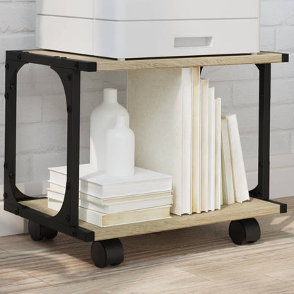 Printer Stand 2-Tier Sonoma Oak 41x28x33.5 cm Engineered Wood