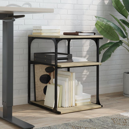 Printer Stand 3-Tier Sonoma Oak 43x48x64 cm Engineered Wood