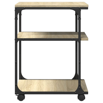 Printer Stand 3-Tier Sonoma Oak 43x48x64 cm Engineered Wood