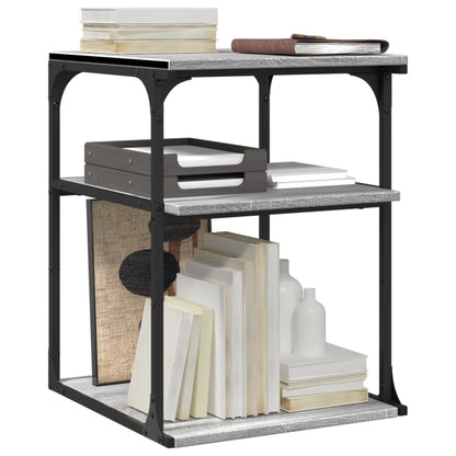 Printer Stand 3-Tier Grey Sonoma 43x48x64 cm Engineered Wood