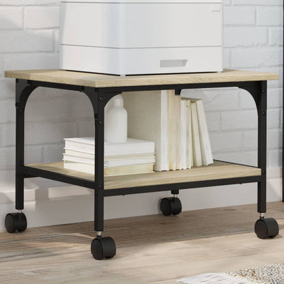 Printer Stand 2-Tier Sonoma Oak 50x40x38 cm Engineered Wood