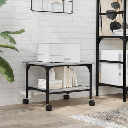 Printer Stand 2-Tier Grey Sonoma 50x40x38 cm Engineered Wood