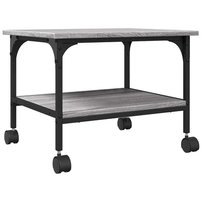 Printer Stand 2-Tier Grey Sonoma 50x40x38 cm Engineered Wood