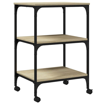 Printer Stand 3-Tier Sonoma Oak 50x41x75 cm Engineered Wood