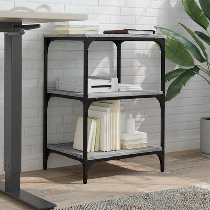 Printer Stand 3-Tier Grey Sonoma 50x41x75 cm Engineered Wood