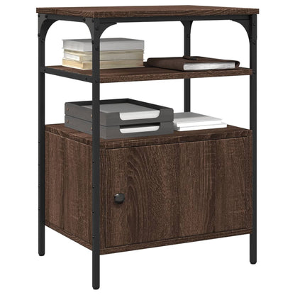 Printer Stand 3-Tier Brown Oak 50x40x76 cm Engineered Wood