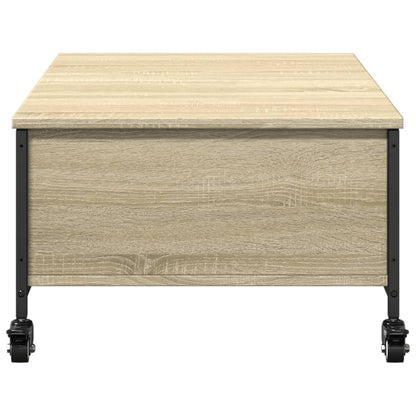 Coffee Table with Wheels Sonoma Oak 91x55x34 cm Engineered Wood