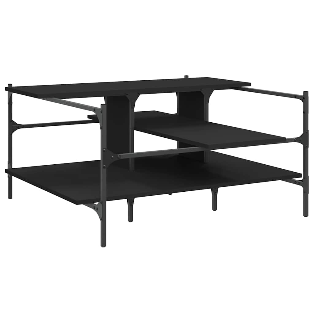 Coffee Table Black 100x100x48,5 cm Engineered Wood