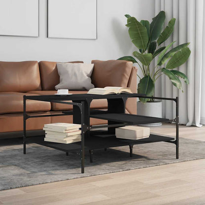 Coffee Table Black 100x100x48,5 cm Engineered Wood