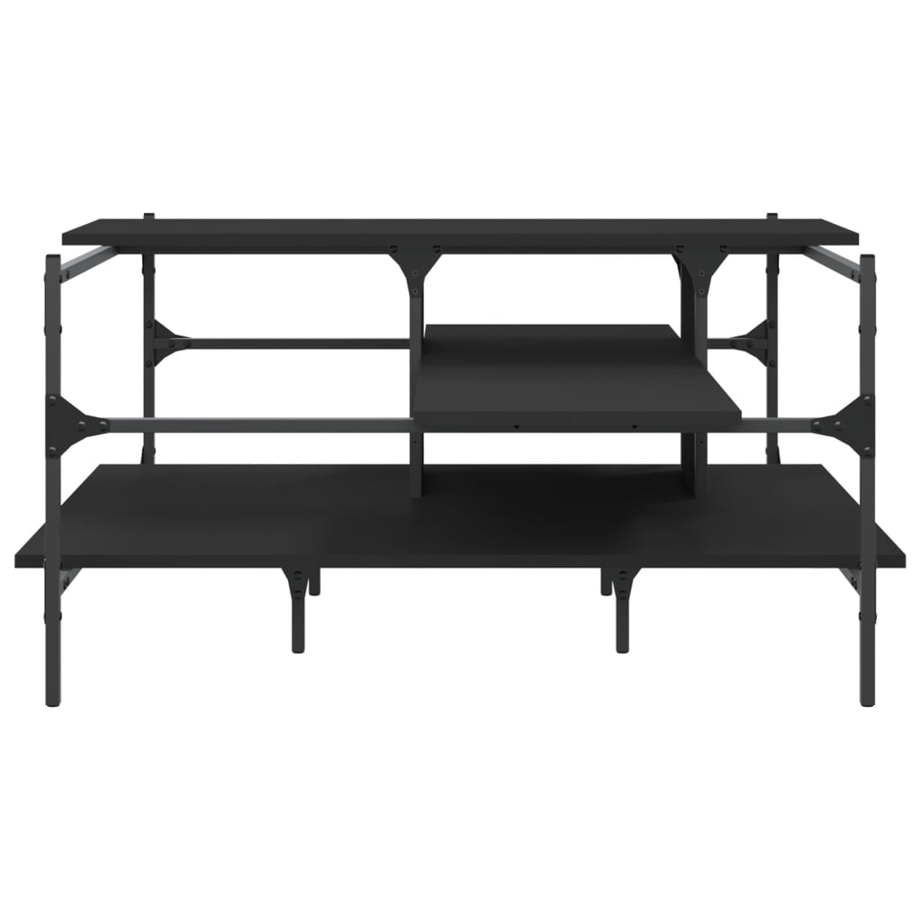 Coffee Table Black 100x100x48.5 cm Engineered Wood