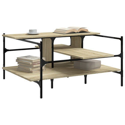 Coffee Table Sonoma Oak 100x100x48,5 cm Engineered Wood