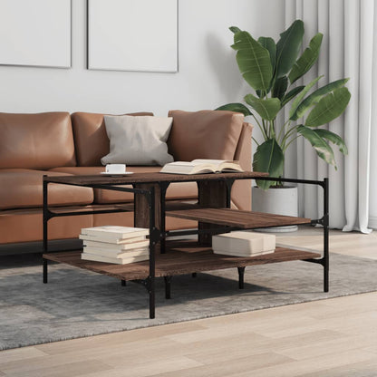 Coffee Table Brown Oak 100x100x48,5 cm Engineered Wood