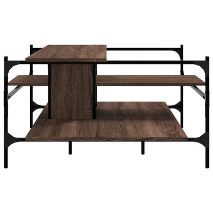 Coffee Table Brown Oak 100x100x48,5 cm Engineered Wood