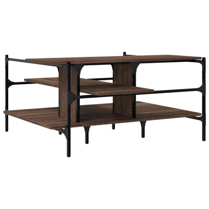 Coffee Table Brown Oak 100x100x48,5 cm Engineered Wood