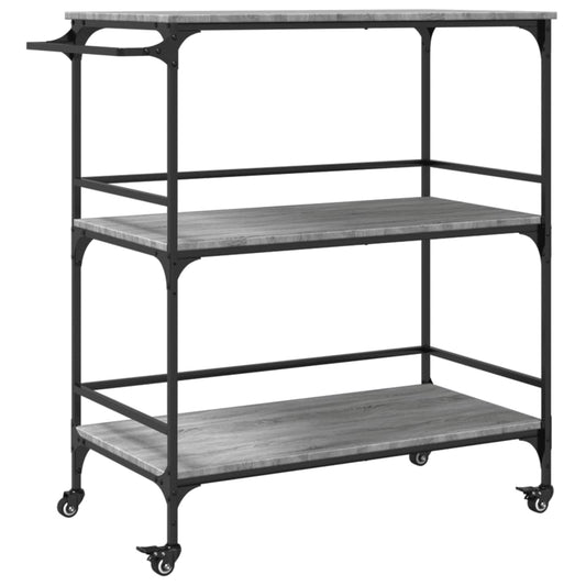 Kitchen Trolley Grey Sonoma 100,5x50x105 cm Engineered Wood
