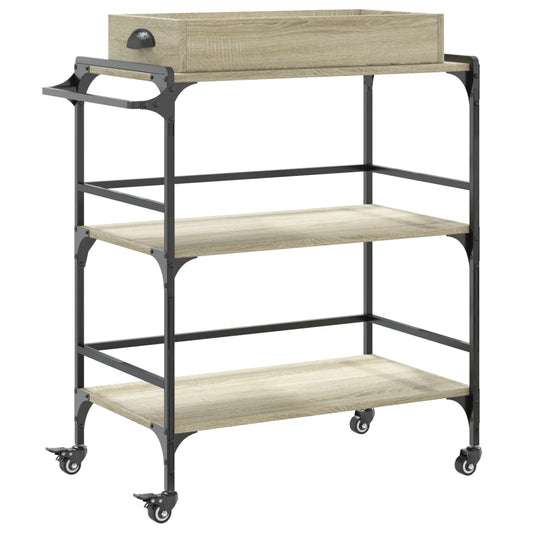 Kitchen Trolley Sonoma Oak 81,5x41x92,5 cm Engineered Wood