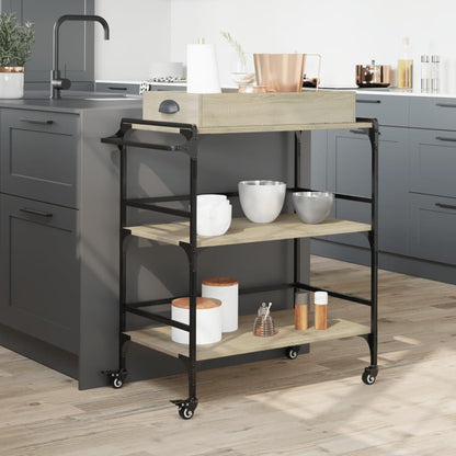 Kitchen Trolley Sonoma Oak 81,5x41x92,5 cm Engineered Wood
