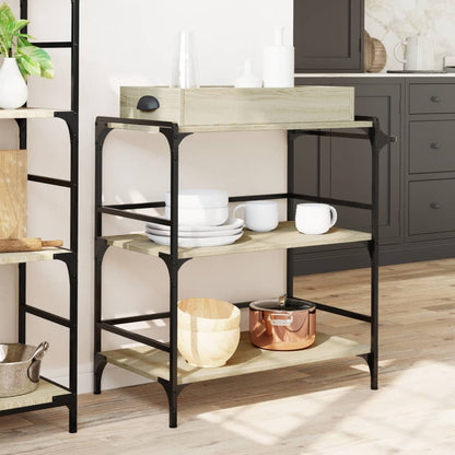 Kitchen Trolley Sonoma Oak 81,5x41x92,5 cm Engineered Wood