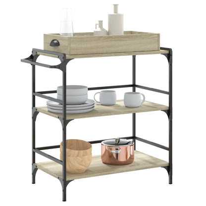 Kitchen Trolley Sonoma Oak 81,5x41x92,5 cm Engineered Wood