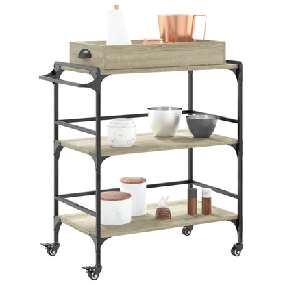 Kitchen Trolley Sonoma Oak 81,5x41x92,5 cm Engineered Wood