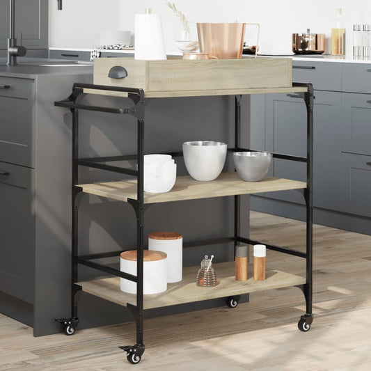 Kitchen Trolley Sonoma Oak 81,5x41x92,5 cm Engineered Wood
