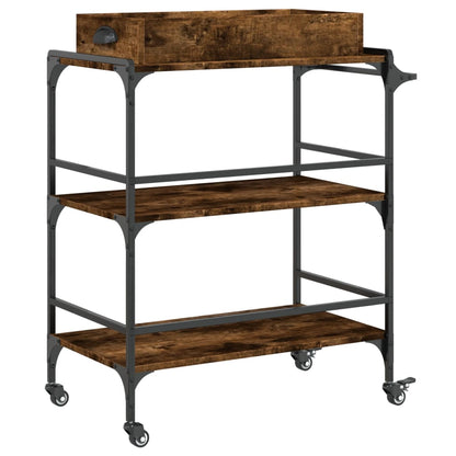 Kitchen Trolley Smoked Oak 81,5x41x92,5 cm Engineered Wood