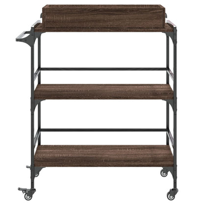 Kitchen Trolley Brown Oak 81,5x41x92,5 cm Engineered Wood