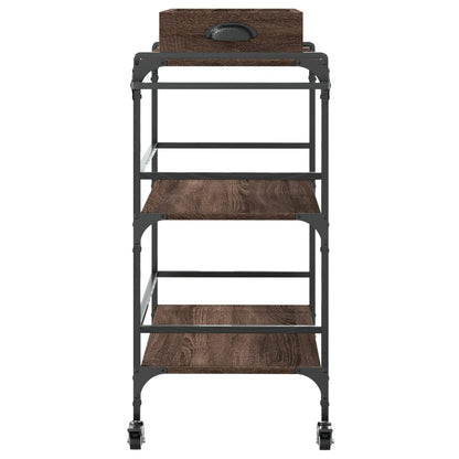 Kitchen Trolley Brown Oak 81,5x41x92,5 cm Engineered Wood
