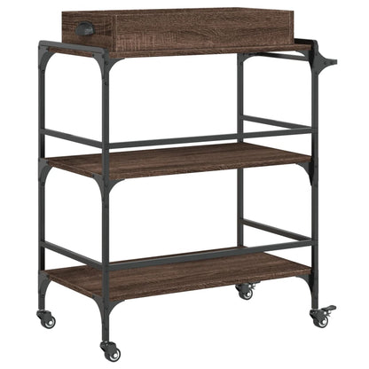 Kitchen Trolley Brown Oak 81,5x41x92,5 cm Engineered Wood