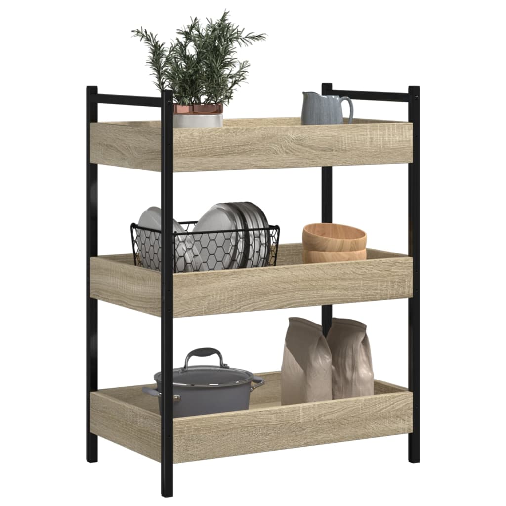 Kitchen Trolley Sonoma Oak 50x30x70 cm Engineered Wood