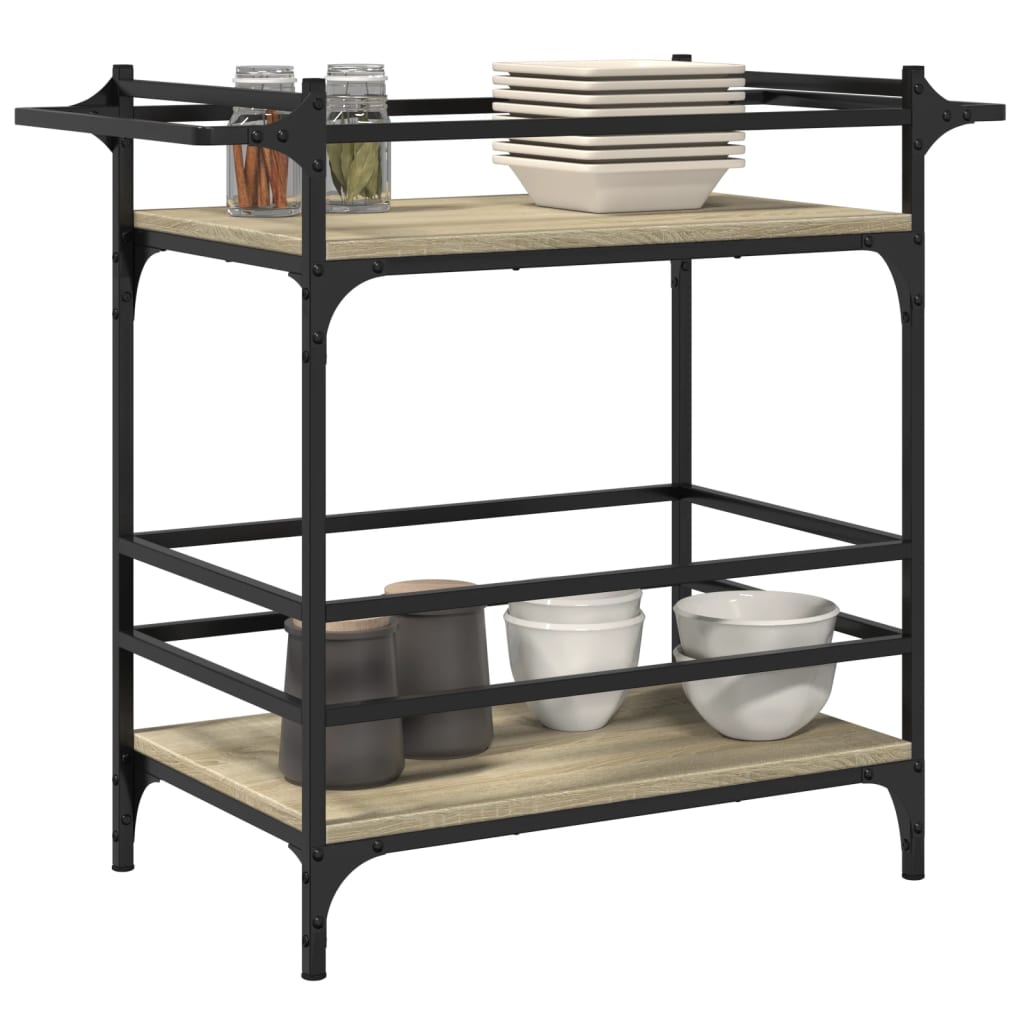 Kitchen Trolley Sonoma Oak 82x40x78.5 cm Engineered Wood