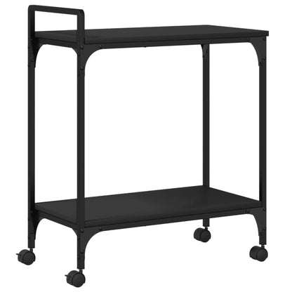 Kitchen Trolley Black 60.5x31x72.5 cm Engineered Wood