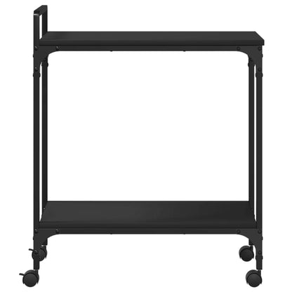Kitchen Trolley Black 60.5x31x72.5 cm Engineered Wood