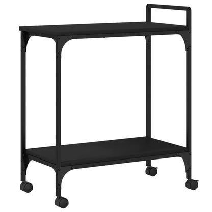Kitchen Trolley Black 60.5x31x72.5 cm Engineered Wood