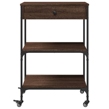 Kitchen Trolley Brown Oak 60x48x89,5 cm Engineered Wood