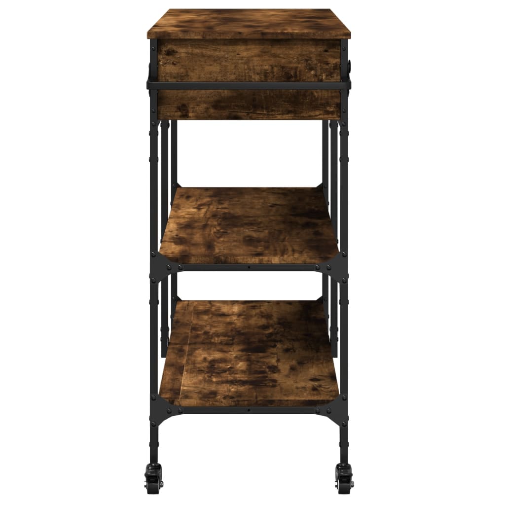 Kitchen Trolley Smoked Oak 105x42x95 cm Engineered Wood