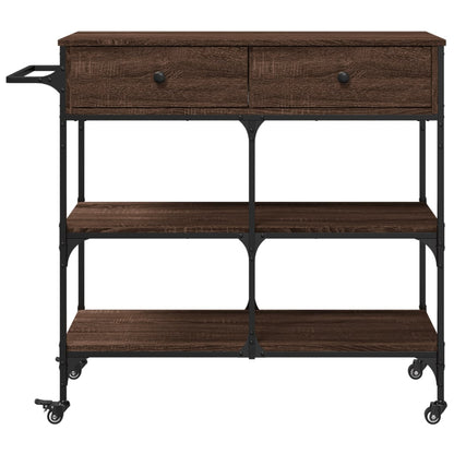 Kitchen Trolley Brown Oak 105x42x95 cm Engineered Wood