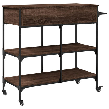 Kitchen Trolley Brown Oak 105x42x95 cm Engineered Wood
