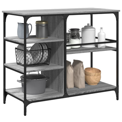 Kitchen Trolley Grey Sonoma 100x45x89,5 cm Engineered Wood