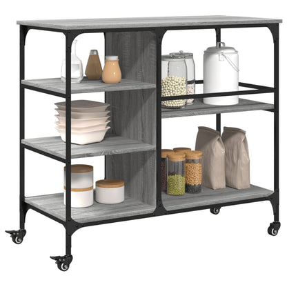 Kitchen Trolley Grey Sonoma 100x45x89,5 cm Engineered Wood