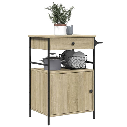 Kitchen Trolley Sonoma Oak 56x43x89,5 cm Engineered Wood