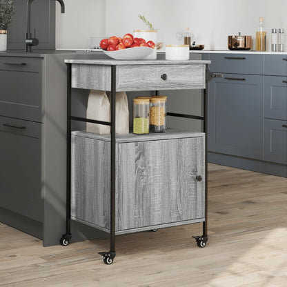 Kitchen Trolley Grey Sonoma 56x43x89,5 cm Engineered Wood