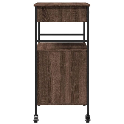 Kitchen Trolley Brown Oak 56x43x89,5 cm Engineered Wood