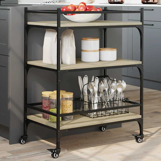 Kitchen Trolley Sonoma Oak 65x40x86,5 cm Engineered Wood
