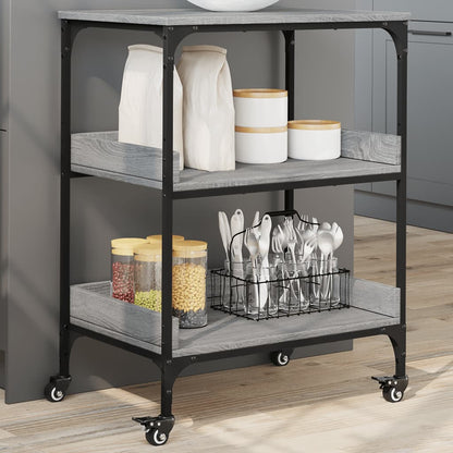 Kitchen Trolley Grey Sonoma 60x41x80,5 cm Engineered Wood